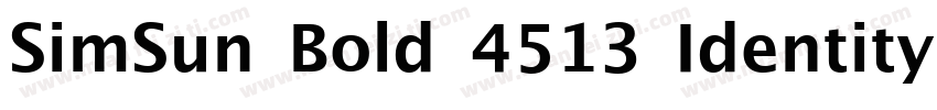 SimSun Bold 4513 Identity H字体转换